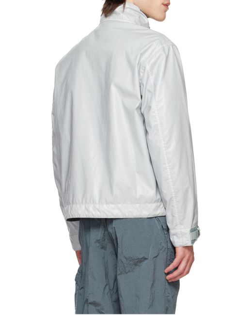 Stone Island White Compass-Badge Jacket for men