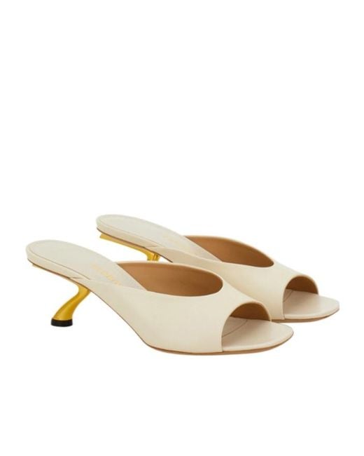 Ferragamo Natural S-Shaped Heel Slide