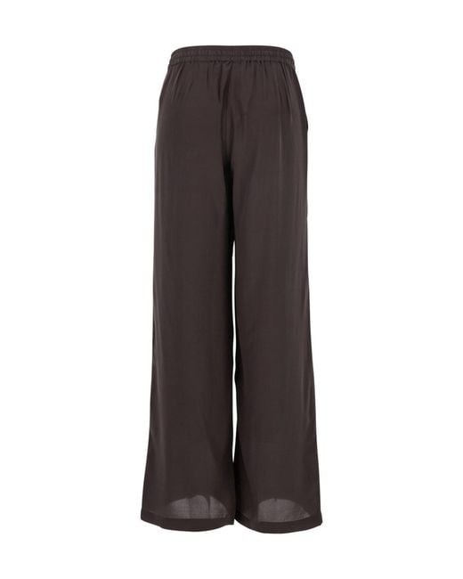 P.A.R.O.S.H. Brown Drawstring Wide-Leg Pants