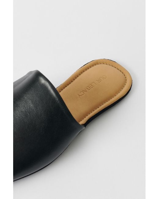 Our Legacy Black Cigarr Slippers for men