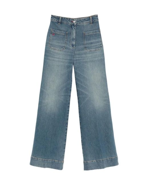 Victoria Beckham Blue Jeans With Belt Loops