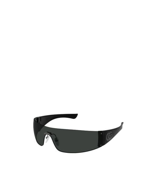 Gucci Black Eyewear Gradient Lense Shield Sunglasses for men
