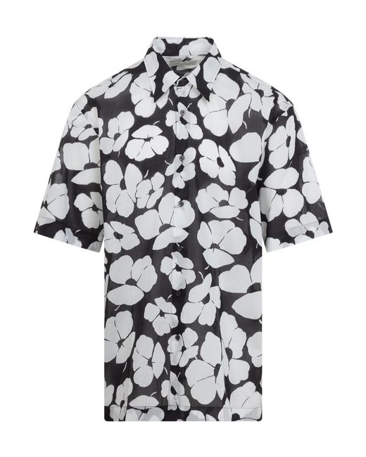 Dries Van Noten White Printed Shirt for men