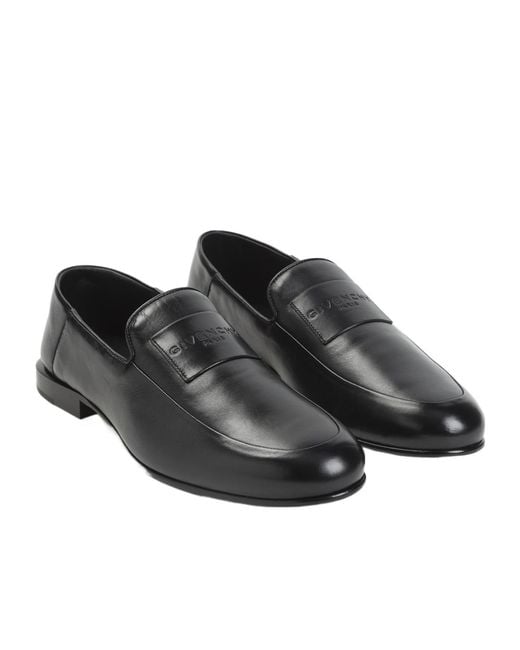 Givenchy Black Logo Label Loafers for men