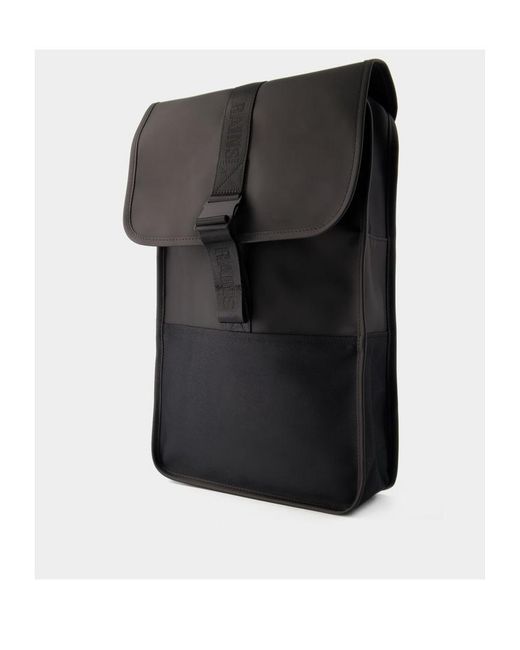 Rains Black Mini Trail Logo-Debossed Backpack for men