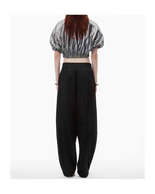 Alexander Wang Black Logo Patch Balloon Pants