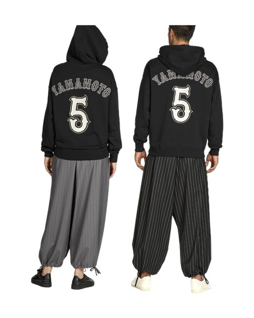 Y-3 Black Comfortable Pullover Hoodie for men