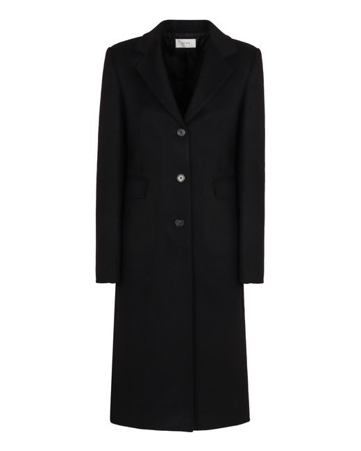 The Row Black Long Single-Breasted Coat
