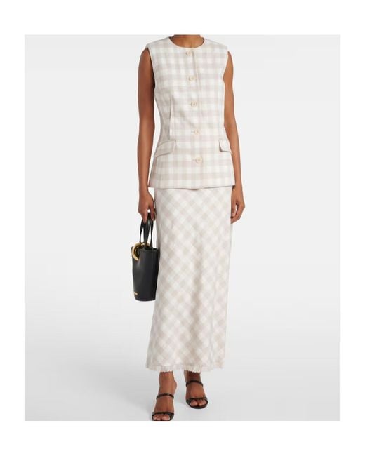 Jonathan Simkhai White Calliope Gingham Vest