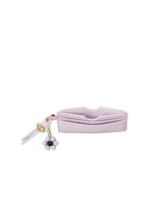Fendi Pink Ff Diamonds Card Case