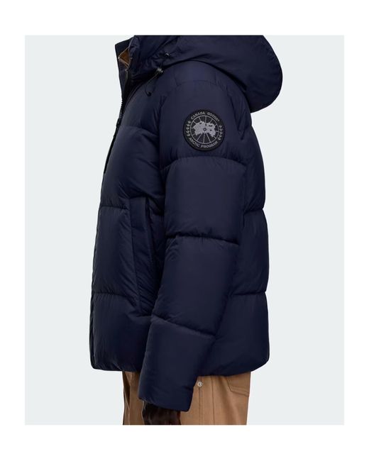 Canada Goose Blue Apos;S Crofton Matte Nylon Hooded Puffer Jacket for men