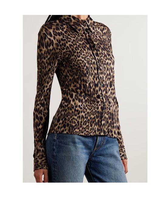 Nili Lotan Brown Long Sleeve Shirt