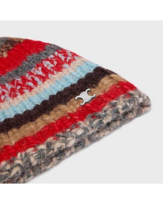 Céline Red Beanie