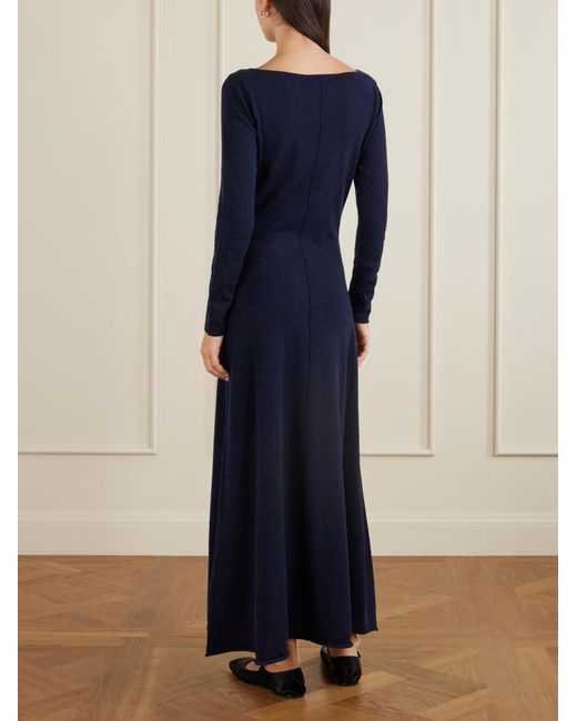 The Elder Statesman Blue Cashmere Long Dress