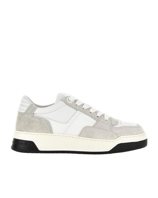 Hogan White Chamallow Lace-Up Sneakers for men