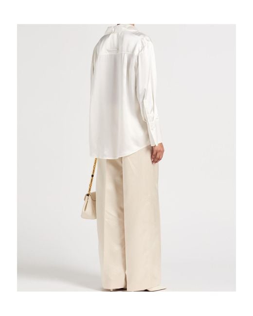 MAX&Co. White Solid Colour Shirts Blouses