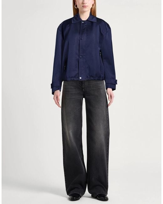 MAX&Co. Blue Simple Solid Color Coat