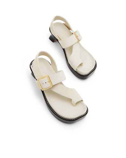 Loewe White Ease Heel Sandal