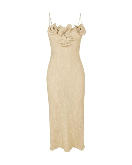 Magda Butrym Natural Minimalist Fitted Slip Dress