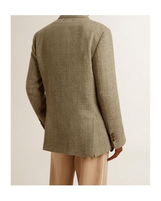 Golden Goose Deluxe Brand Natural Double-Breasted Wool Suit for men
