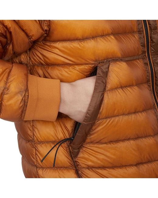 C P Company Orange Long-Sleeved Down Jacket for men