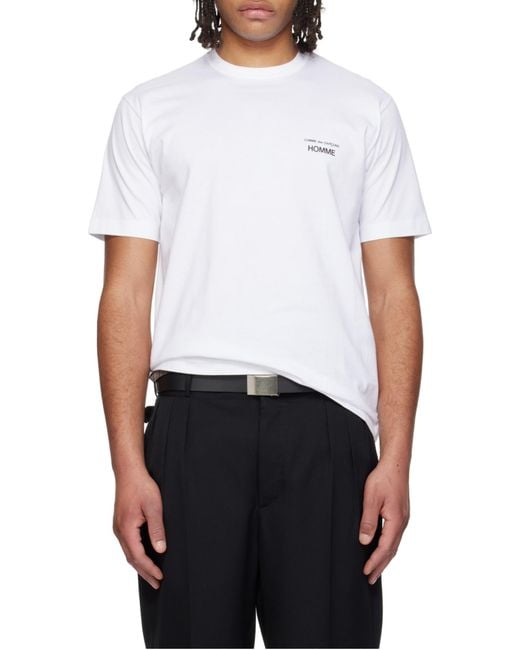 Comme des Garçons White Short-Sleeved T-Shirt for men