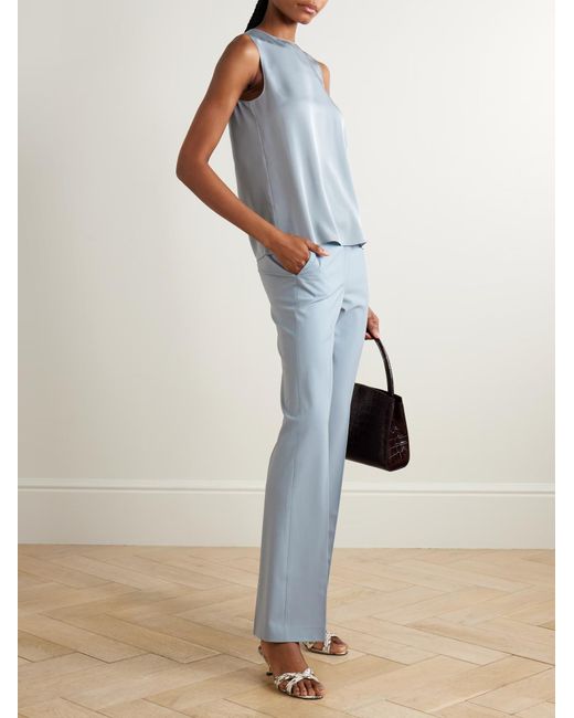 Theory Blue Crewneck Sleeveless Top