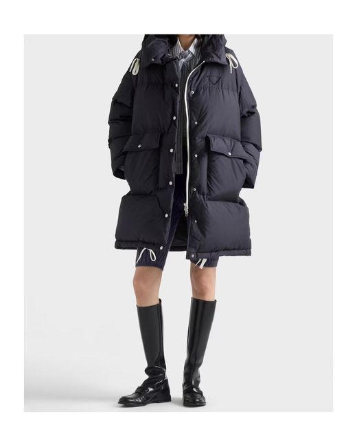 Prada Blue Soft Canvas Down Parka