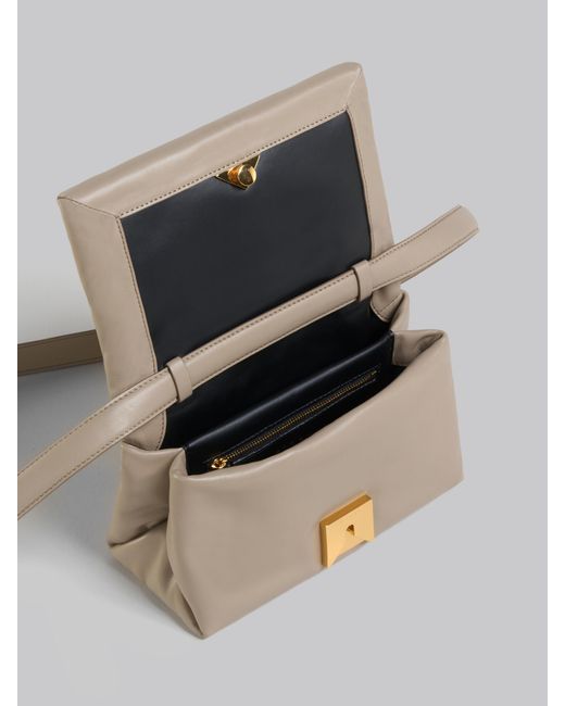 Marni Gray Prisma Padded Small Shoulder Bag