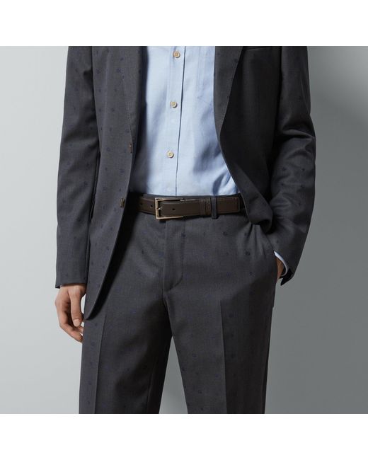 Gucci White Reversible Rectangle Buckled Belt for men