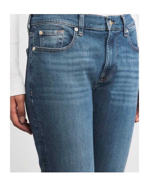 7 For All Mankind Blue Belt Loop Jeans