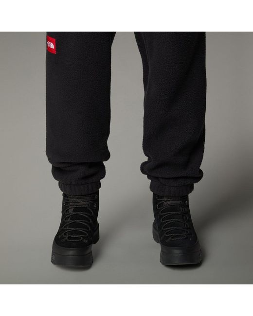 The North Face Black Logo Embroidered Fleece Pants for men