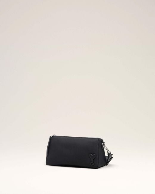AMI Black Logo Patch Marcel Bag for men