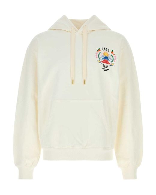 Casablanca White Cotton Sweatshirt for men