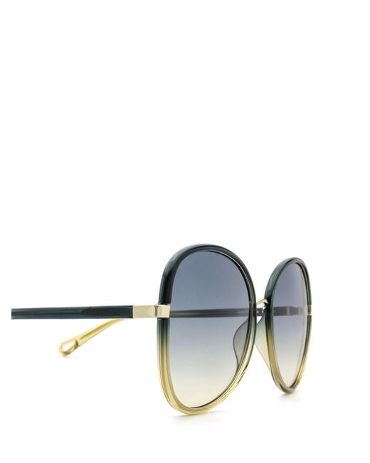 Chloé Blue Extra-Large Frame Sunglasses