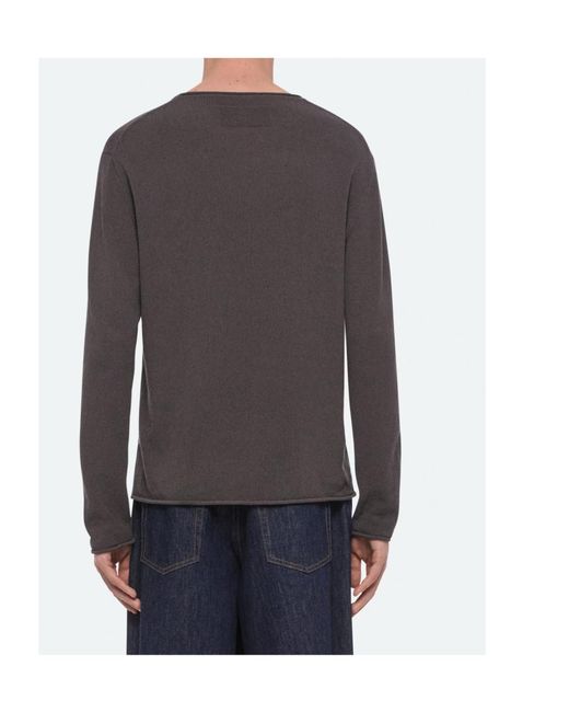 Helmut Lang Gray Crew Neck Knitwear for men