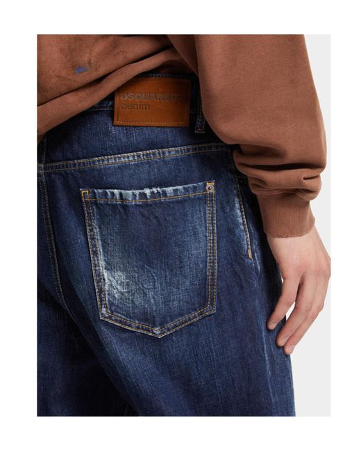DSquared² Blue Be Cool Be Nice Wash Dan's Big Brother Jeans for men