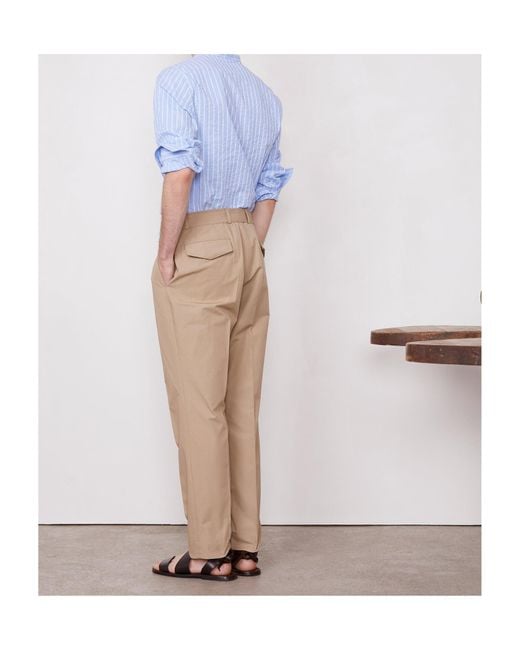 Officine Generale White Officine Générale Mid-Rise Tailored Pants for men