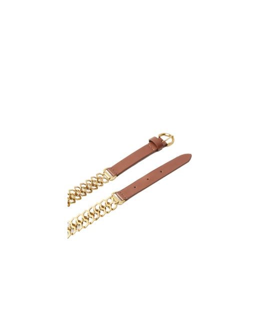 Pinko White Chain Insert Buckle Belt