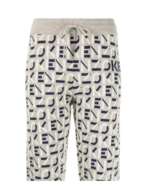 KENZO White Intarsia-Knit Leggings