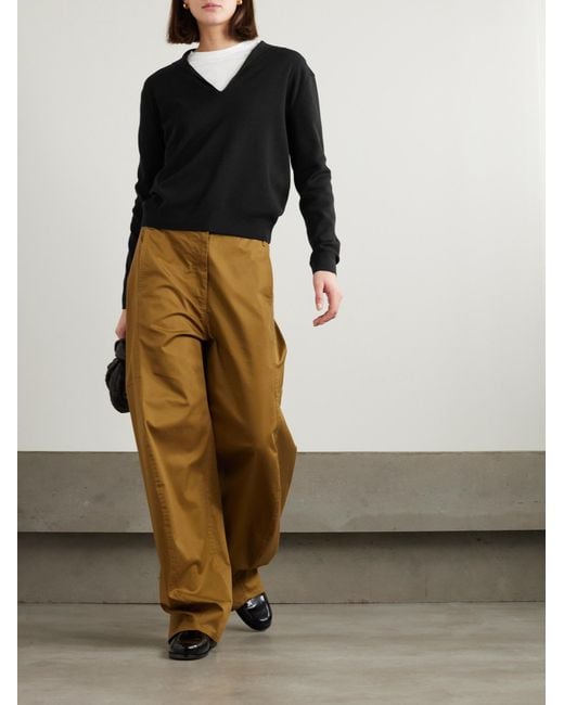 Loro Piana Black Sorbonne Polo Neck Sweater