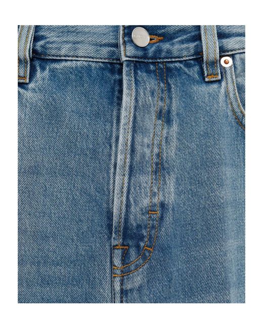 Gucci Blue Wide-Leg Denim Jeans