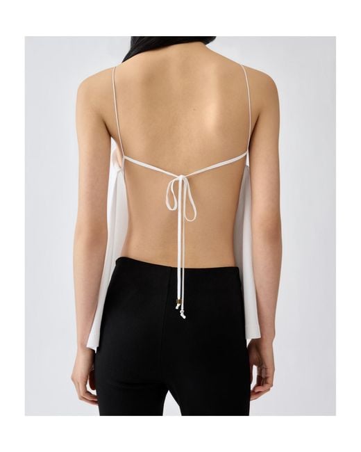 Jacquemus White The Voile Flared Tank Top