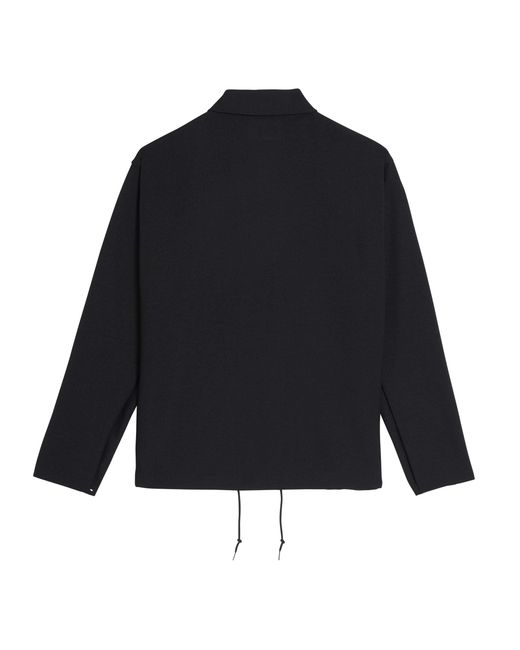 Y-3 Blue Cropped Collared Overshirt Jacket for men
