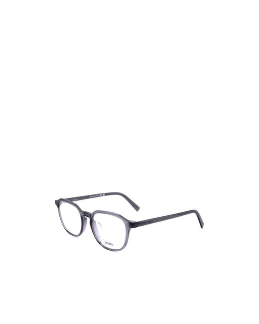 Zegna White Rectangular Glasses And Frames for men
