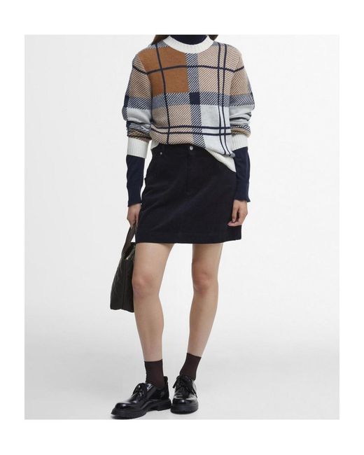 Barbour Blue Tessa Cord Mini Skirt