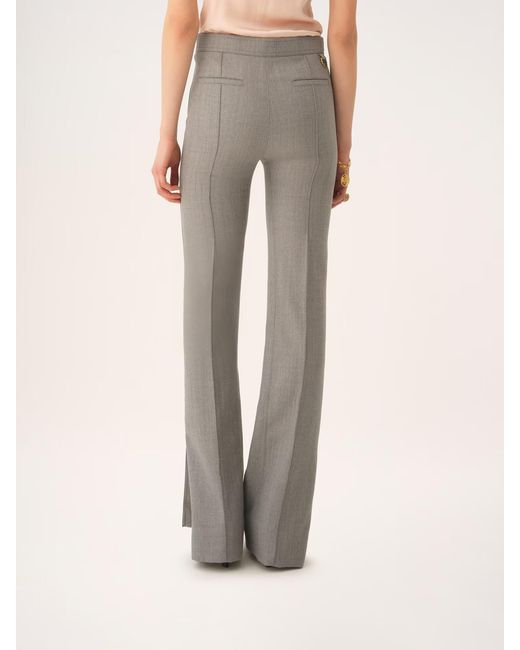 Chloé Gray Straight Trousers