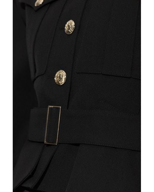 Balmain Black Long-Sleeve Casual Jacket