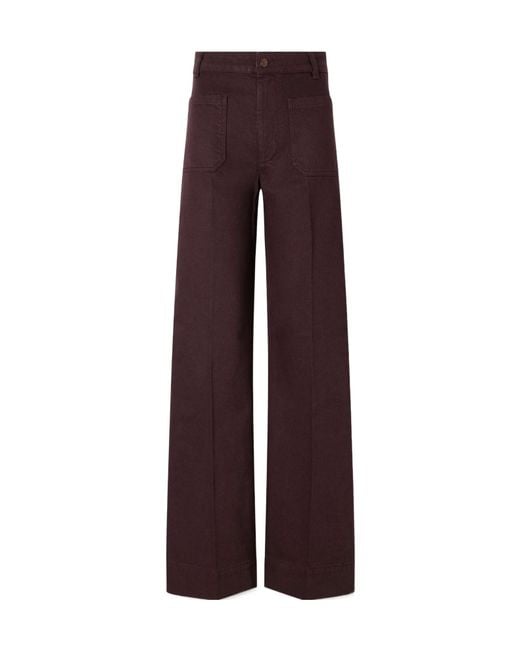 Victoria Beckham Purple Alina Straight-Leg Jeans