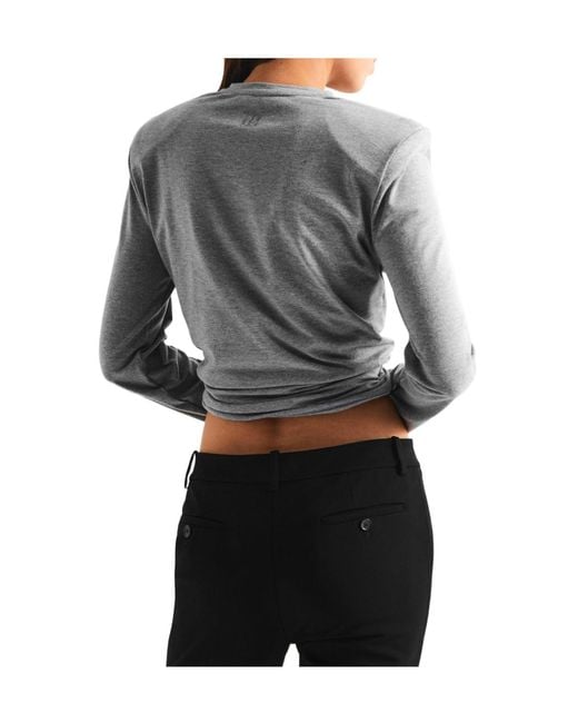 Magda Butrym Gray Blouse 14 Long Sleeve